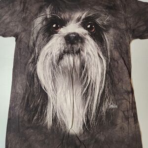 The Mountain Black and White Dog Face T-Shirt